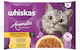 Whiskas Multipack Wet Food for Adult Cats in Pouches with Poultry, Chicken, Duck, Vegetables and Meat 4x85gr
