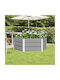 vidaXL Ζαρντινιέρα Μεταλλική Ανοιχτό Γκρι 129x129x45εκ.