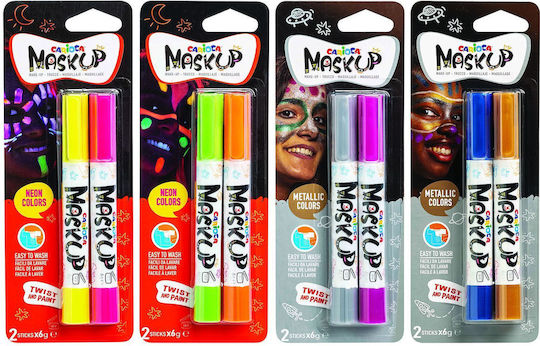 Mask Up Face Painting de Carnaval 12 Pachete 2buc (Culori diverse)
