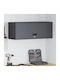 Wall Living Room Display Cabinet Made of Metal Black 90x33x35cm