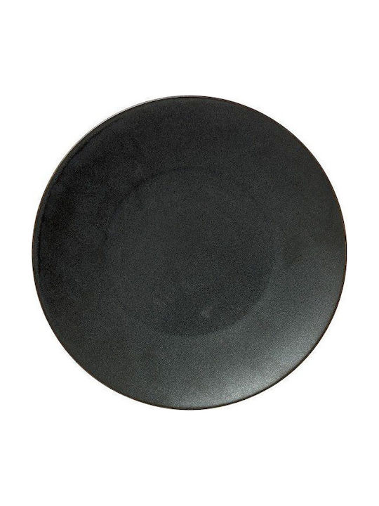 Cryspo Trio Shallow Serving Plate from Porcelain Black with Diameter 32cm