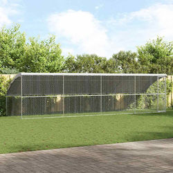 vidaXL Μεταλλικό Πάρκο Σκύλου 800x200x200εκ. Ασημί
