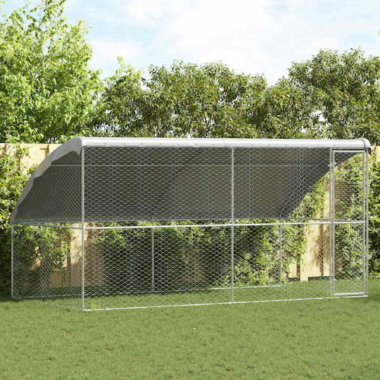 vidaXL Стоманена кутия за куче 400x200x200см