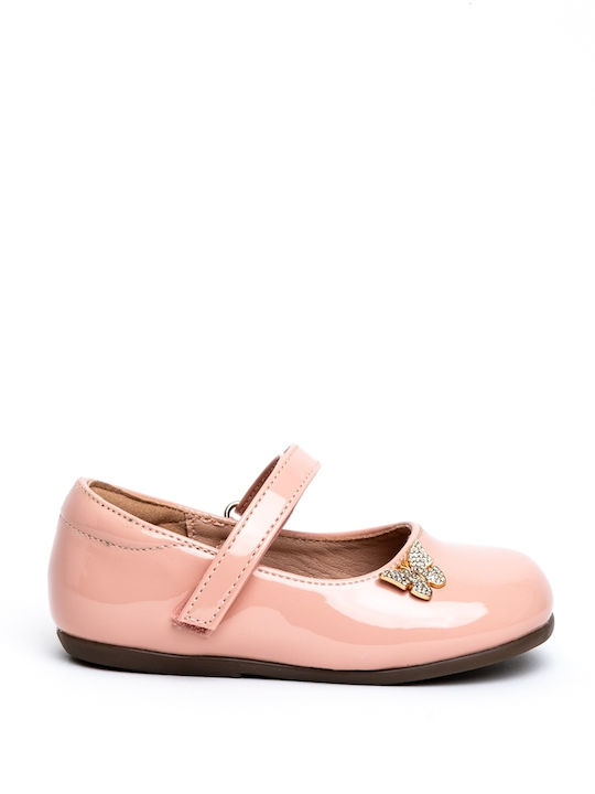 Kids Ballerinas with Hoop & Loop Closure Pink