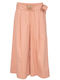 Doreen Women's Fabric Capri Trousers Flared with Elastic Pink