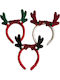 Christmas Furry Headband Reindeer Red Bow 20 Cm 3 Colors 1 Piece