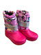 Kids Snow Boots with Hoop & Loop Closure Fuchsia
