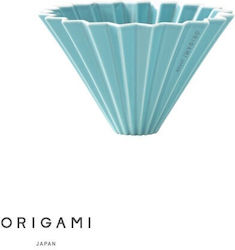 Origami Pour Over Coffee Maker Dripper M Ceramic Turquoise 2–4 Cups