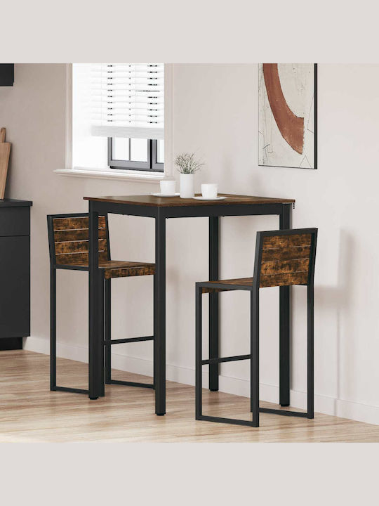 Table Dining Room Wooden Gray 80x80x105cm