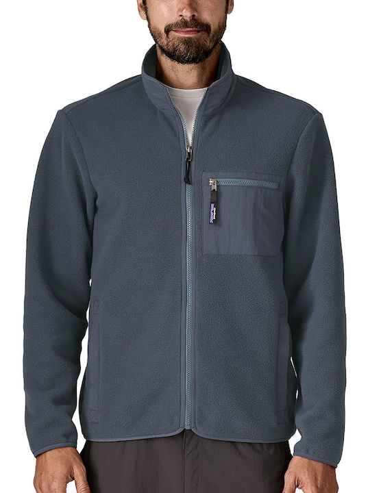 Men's Fleece Cardigan Smolder Blue