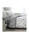 Vesta Home Set Kids Duvet Cover Single with Pillowcase Grey, White 170x240cm