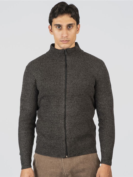 Cardigan Tricotat pentru Bărbați Neagră
