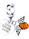Daskalakis Charm Heart Silver Orange