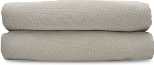 Lin De Luxe Super Double Hotel Pique Blanket Beige 220x240cm