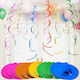 Set 15 Pieces Hanging Party Decorations Multicolour