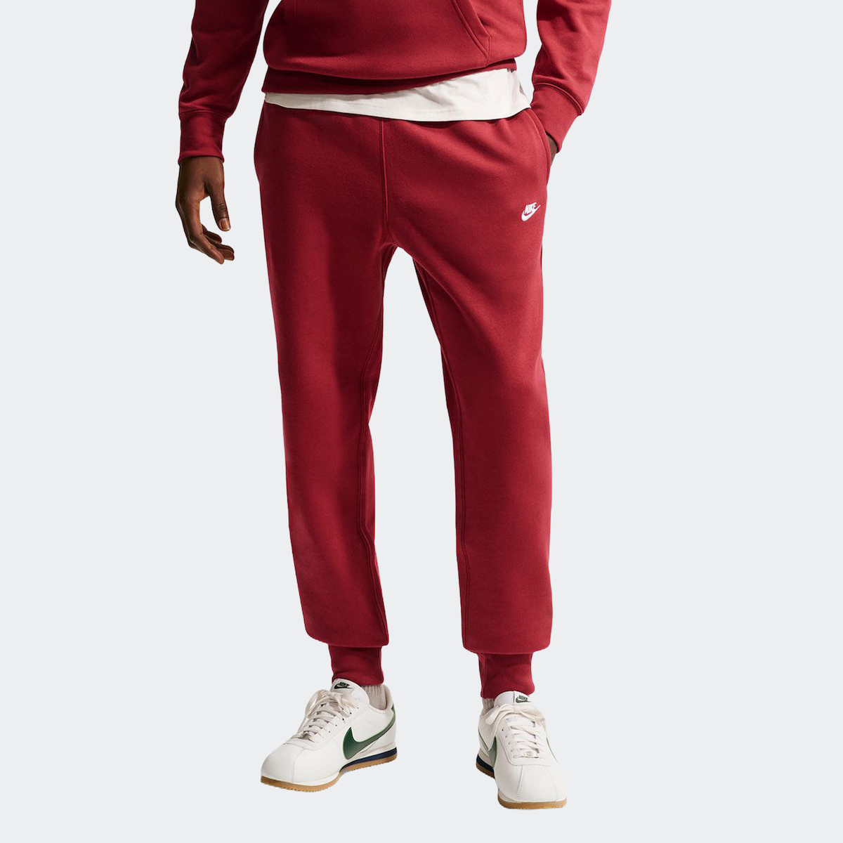 red and white nike sweats
