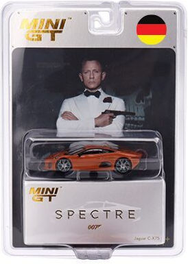 Machetă Mașină Jaguar C-x75 Spectre Dutch Blister 2015 Scara 1:64 Mini GT MGT00903-007D