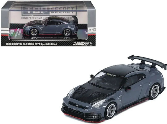 Machetă Mașină Nissan Skyline GT-R R35 Nismo 2024 Top Secret Hong Kong Toy Car Salon Albastru Scara 1:64 Inno64