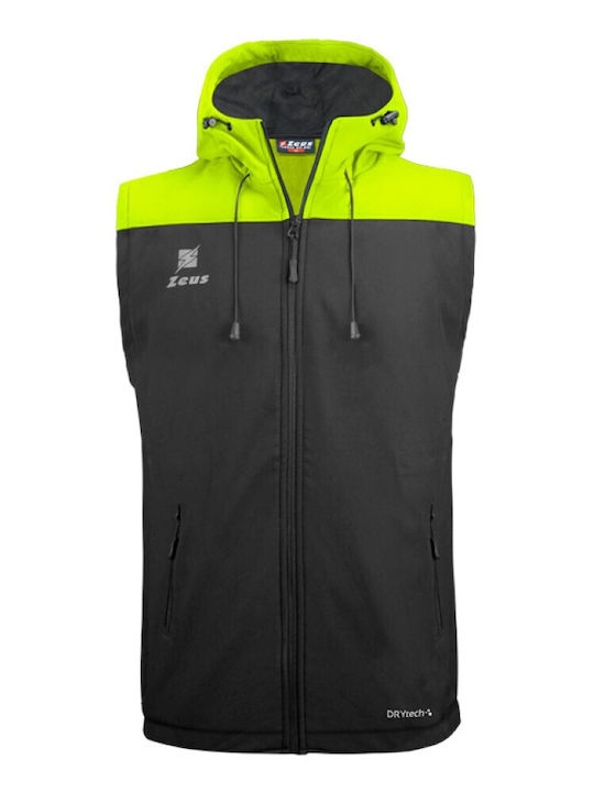 Smanicato Αμάνικο Μπουφάν Softshell Αδιάβροχο και Αντιανεμικό Μαύρο/κίτρινο