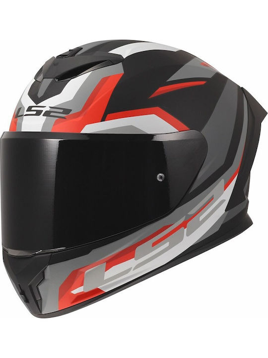 LS2 FF820 Rapid III Hyper Black Red Matt Κράνος...