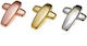 Metallic Jewelry Material in Shape Cross 2x2cm. Set 50pcs