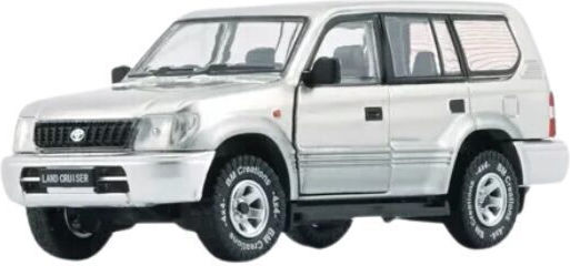 Machetă Mașină Toyota Land Cruiser Prado LC95 Argintiu 1:64 BM Creations