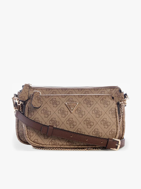 Guess Latte Logo Women's Bag Crossbody Brown