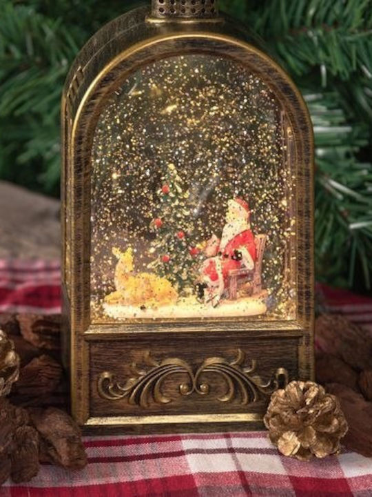 Christmas Snowball Illuminated with Santa Claus 11x24cm