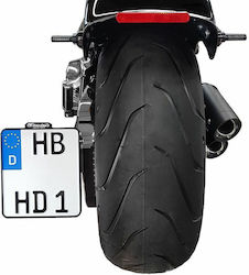 Heinz Bikes Motorrad-Kennzeichenhalter und -rahmen Klappbar Led Rücklicht Slip-in Hbskz-fl18 Transparenter Kristall 1 Stück