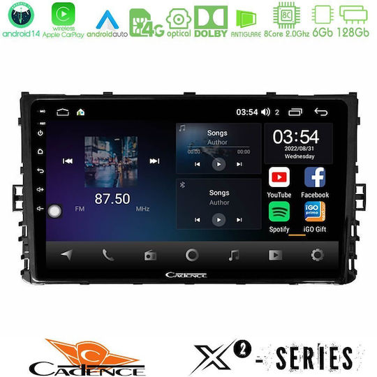 Cadence Ηχοσύστημα Αυτοκινήτου για Volkswagen Golf / Polo / T-Cross / T-Roc / Tiguan 2013-2021 (Bluetooth/USB/WiFi/GPS/Apple-Carplay/Android-Auto) με Οθόνη Αφής 9"
