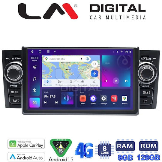 LM Digital Car Audio System for Fiat Punto 2005 > 2012 (Bluetooth/USB/WiFi/GPS/Apple-Carplay/Android-Auto) with Touch Screen 7"