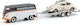 Macheta Auto Set Volkswagen Vw T1 + Trailer Vw Beetle #53 1:64 Schuco
