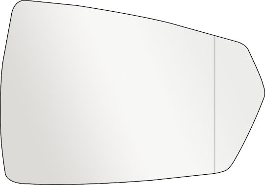 Right Mirror Glass Compatible Audi A1 Gb Vw Polo Mk6