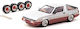 Macheta Auto Mitsubishi Starion Rosu Alb 1:64 Tarmac