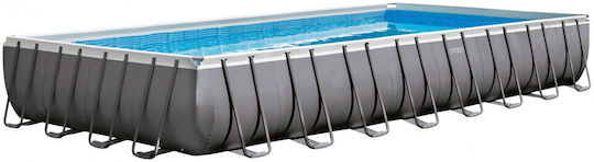 Intex PVC Swimming Pool 10lt with Metallic Frame 975x488x132cm Gray