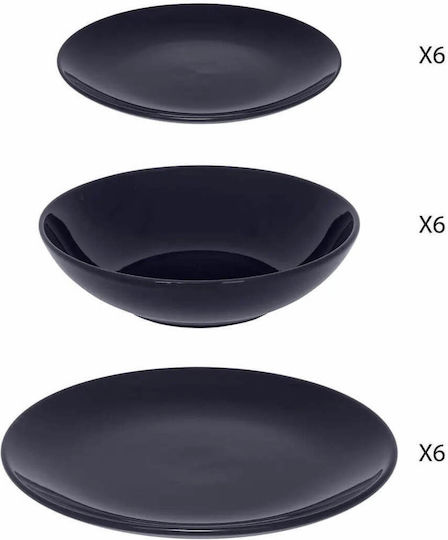 Secret de Gourmet Plate Shallow Blue 18pcs