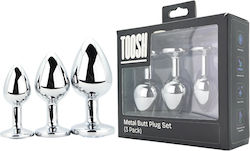 Toosh Πρωκτικές Σφήνες Σετ Small Ασημί Toosh Πρωκτικές Σφήνες Σετ Small Ασημί