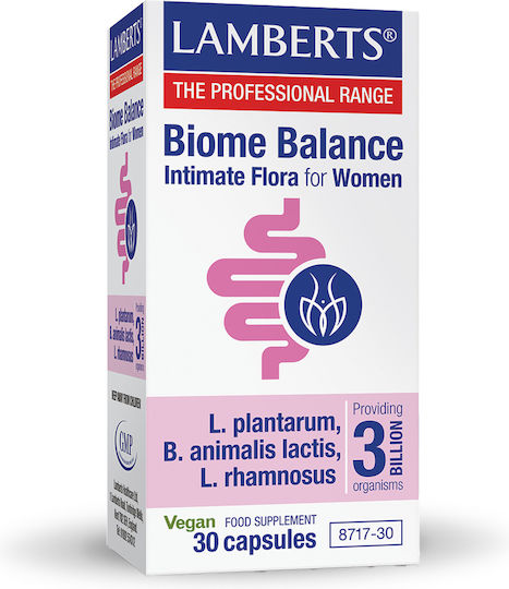 Lamberts Biome Balance Intimate Flora For Women Συμπλήρωμα με Προβιοτικά 30 φυτικές κάψουλες