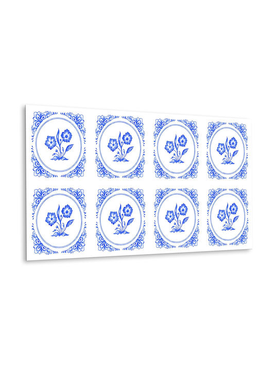 Wandsticker Vinyl Panel Dekoration Wand Blumen Azulejo 100x50 cm