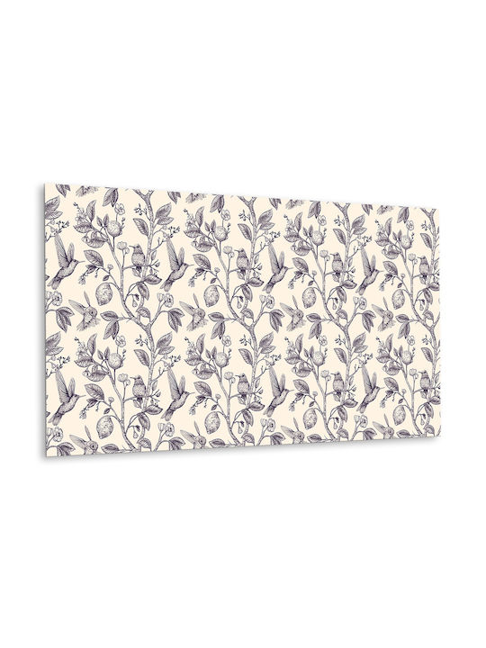 Vinyl Sticker Panel Wall Decoration Birds on Branch 100x50 Cm