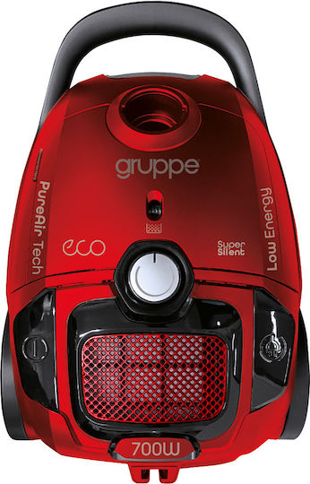 Gruppe VCB43C17M0B-70 Ηλεκτρική Σκούπα 700W με Σακούλα 3lt Κόκκινη