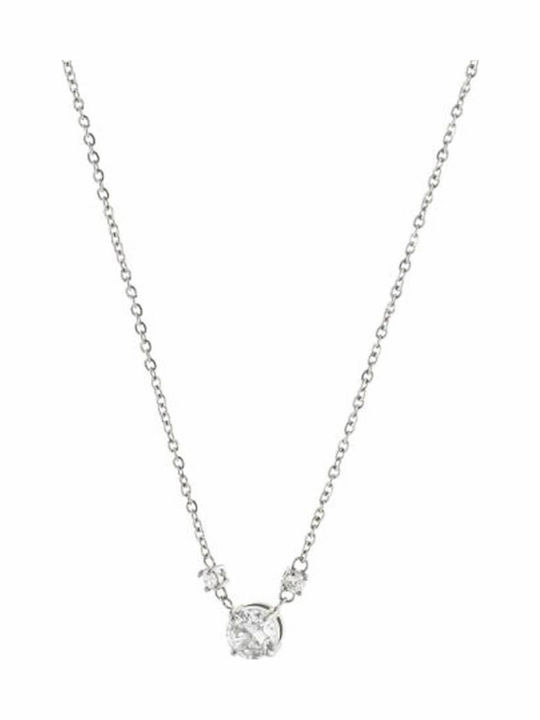 Loisir Necklace with design Heart from Steel with Zircon