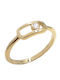 Ring with Zircon made of Gold 9K