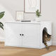 Vidaxl Cat House Glossy White 85 x 55 x 50 cm E...