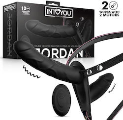 Jordan Strap-on Double Vibrating Dildo Remote Jordan Strap-on Double Vibrating Dildo Remote