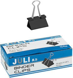 Justnote Cleme Metalice 19mm Negre 144buc