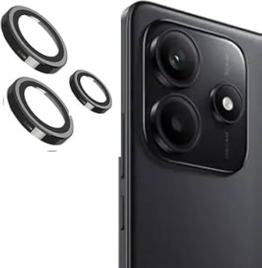 Προστασία Κάμερας Tempered Glass Μαύρο για το Xiaomi Redmi Note 14 Pro 4G