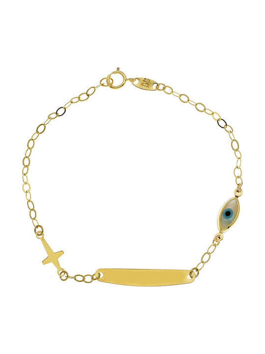 Senzio Belibasakis Kids Bracelet ID from Gold 9K