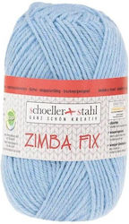 80% Wool Yarn Rustic Look Knitting Crocheting Medium Thickness 50g 87m Zimba Fix Scholler Azure Blue 90138-33