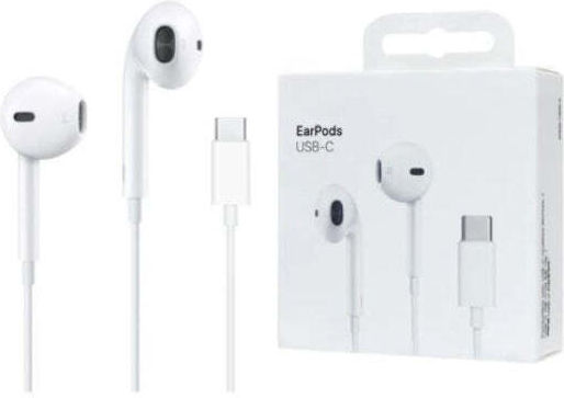 24732 In-ear Handsfree Ακουστικά με Βύσμα USB-C Λευκό